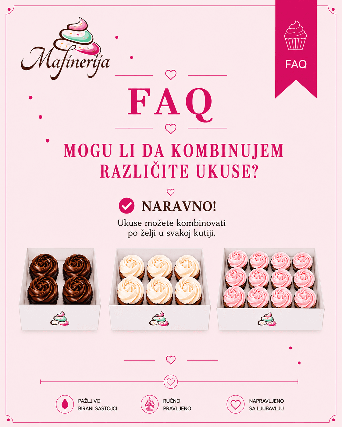Mogu li da kombinujem različite ukuse?