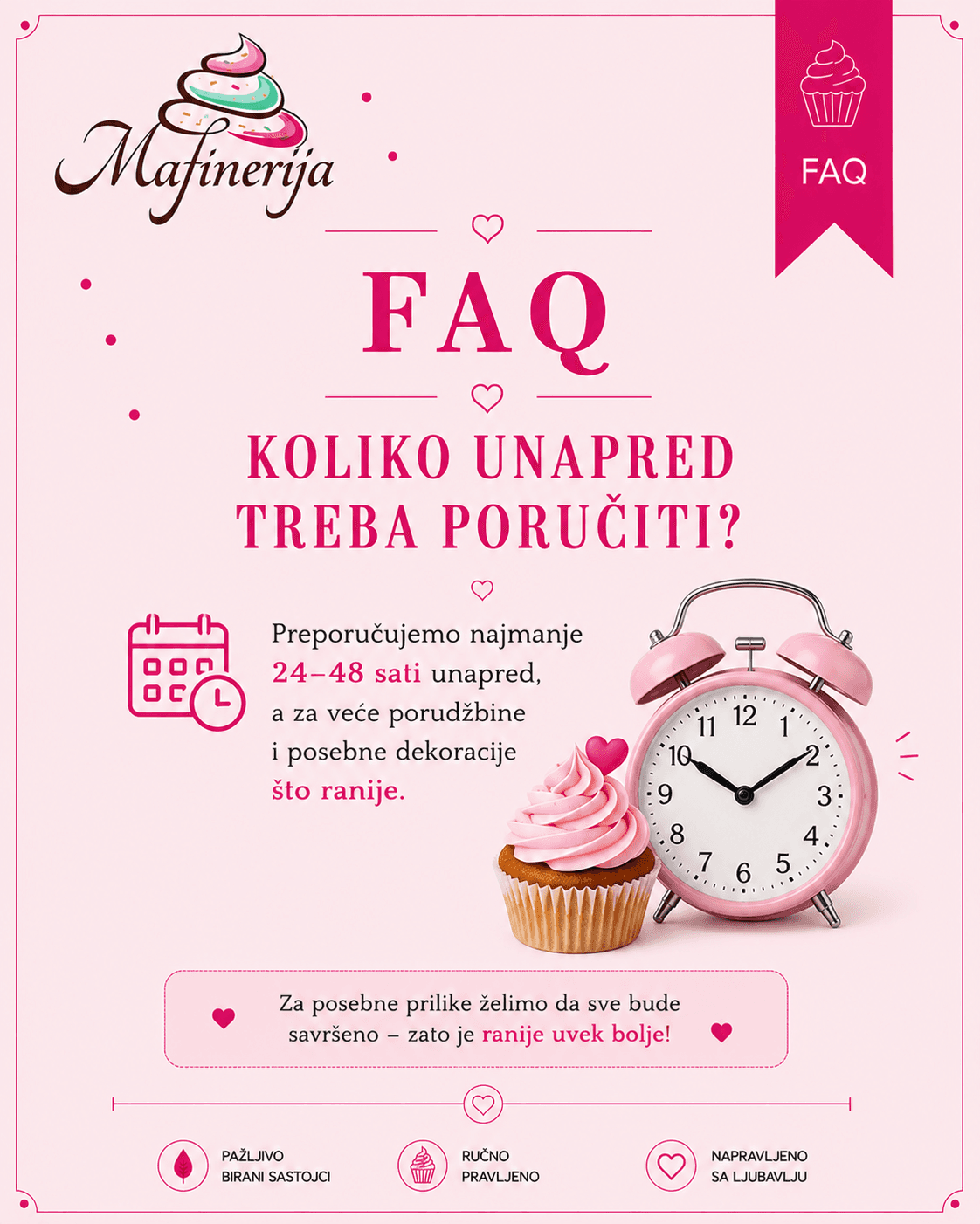 Koliko unapred treba poručiti?