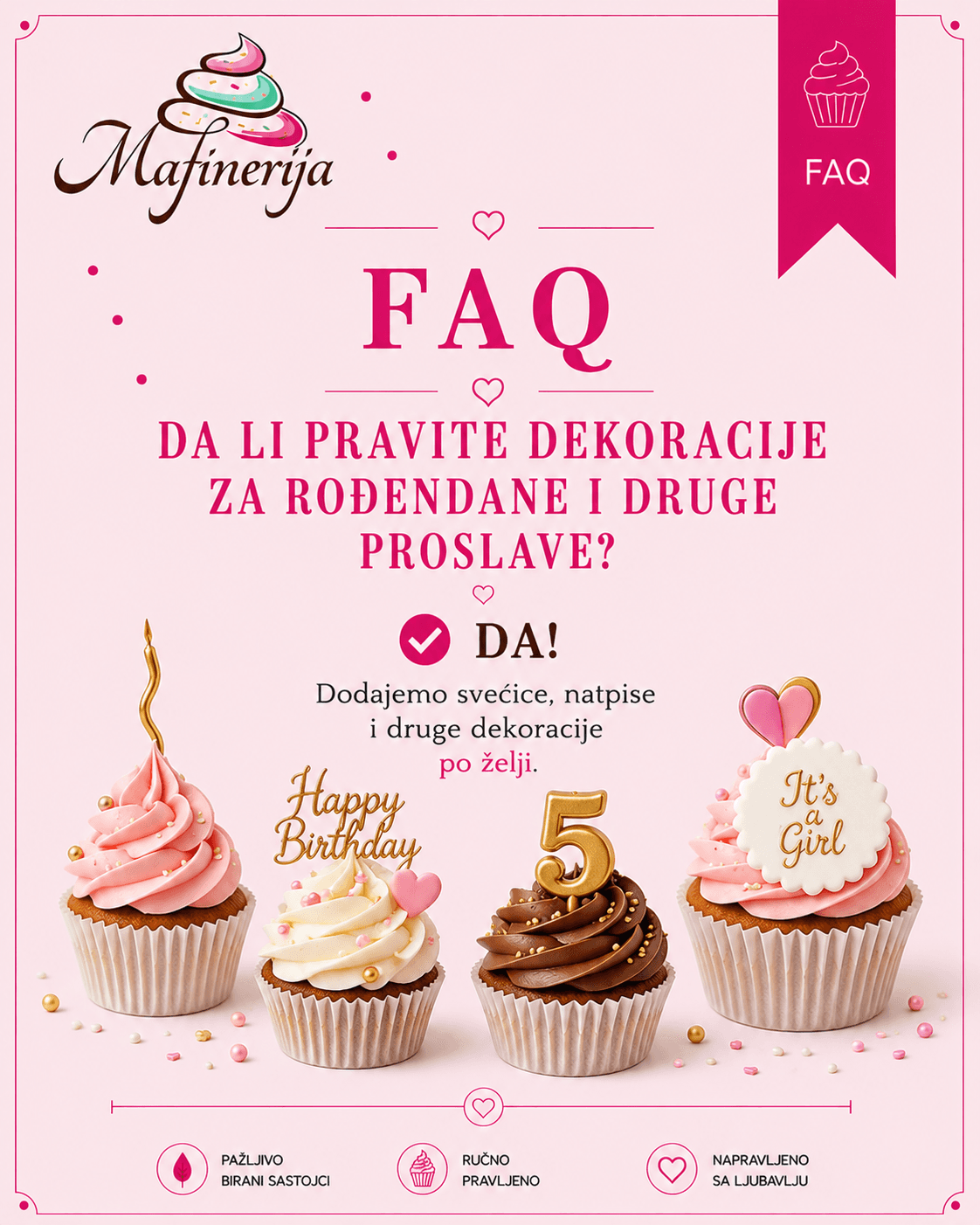 Da li pravite dekoracije za rođendane i druge proslave?
